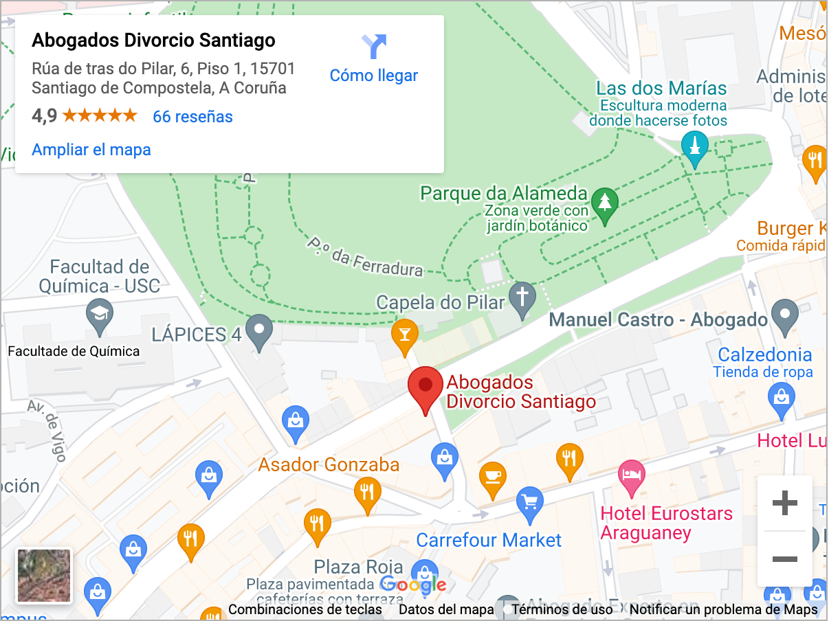 Mapa Santiago de Compostela